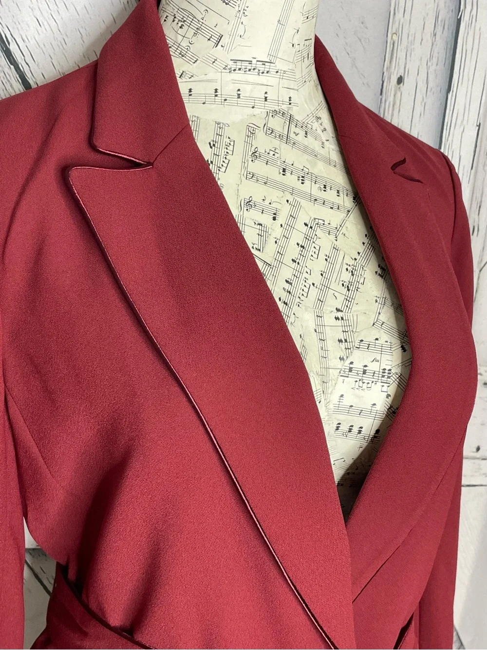 NWT J. Crew Burgundy Belted Blazer Jacket Size S